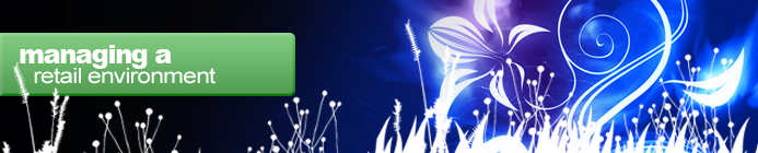 Managing a Retail Environment - Black background with a bright flower made out of blue fire